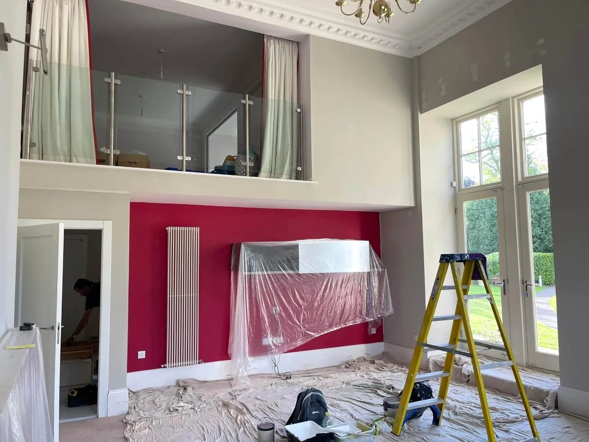 House interior feature wall decorated in Newcastle by Tulip Decor