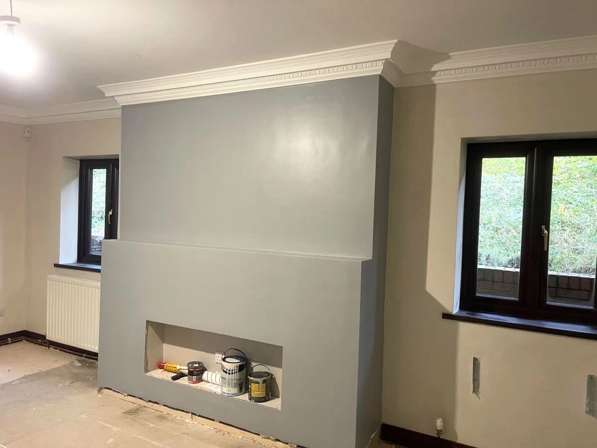 Feature wall painted in Newcastle by Tulip Decor interior painters