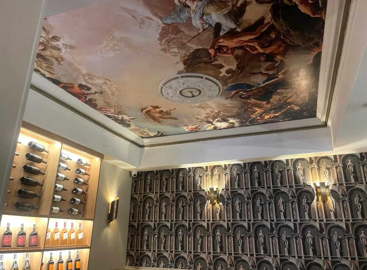 Restaurant ceiling painted in Newcastle by Tulip Decor