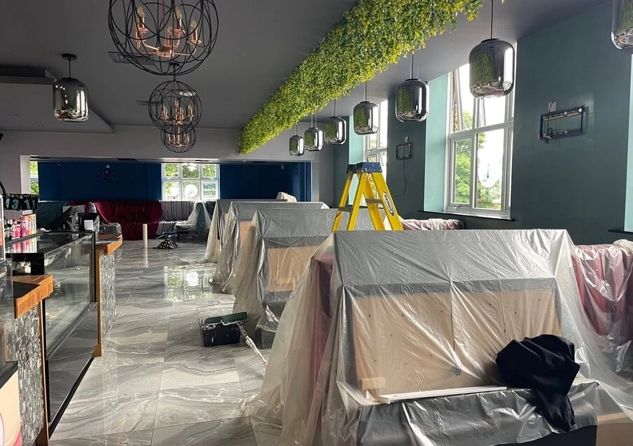 newcastle restaurant repainted tulip decor