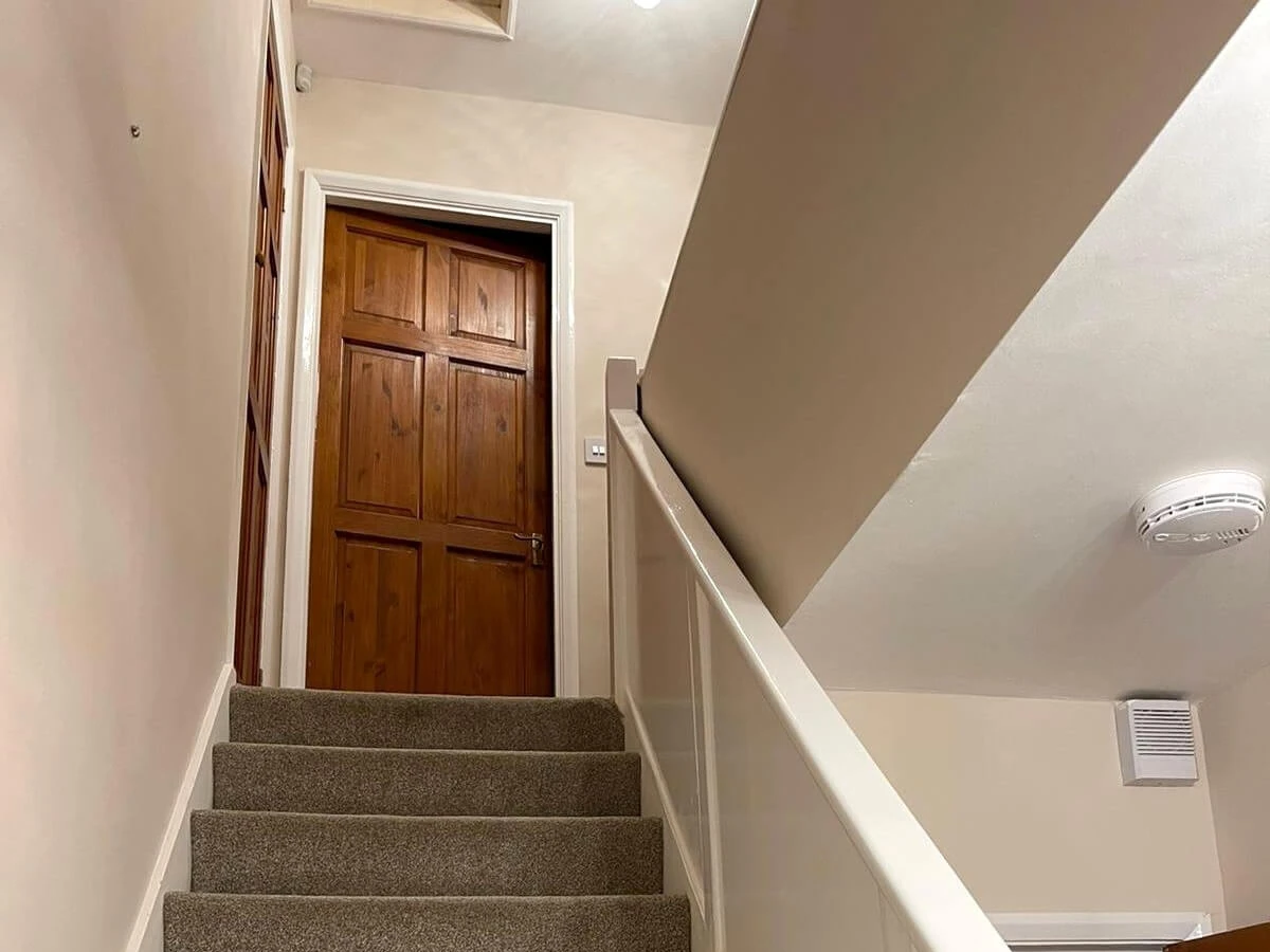 Painted staircase after decoration in Newcastle by Tulip Decor